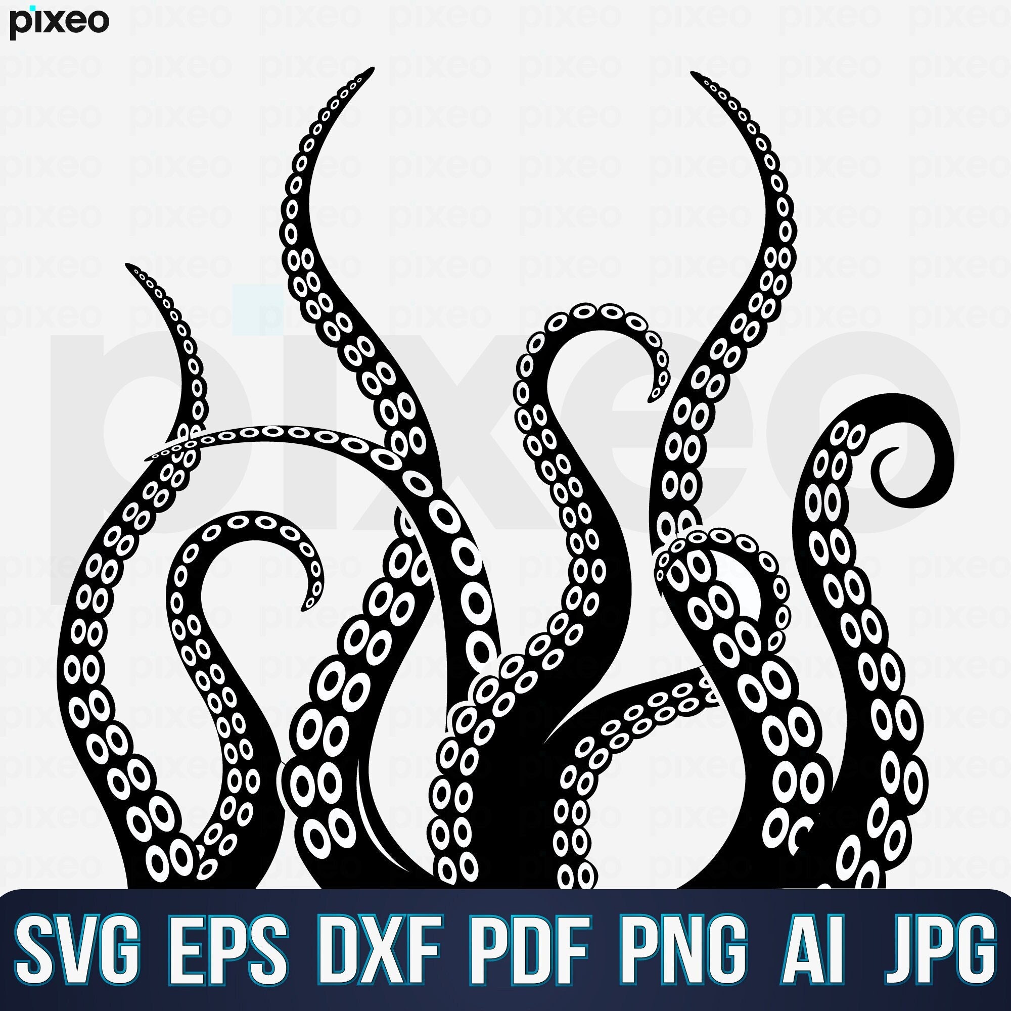 Octopus Tentacles Svg Octopus Svg Tentacle Svg Tentacles Etsy Israel