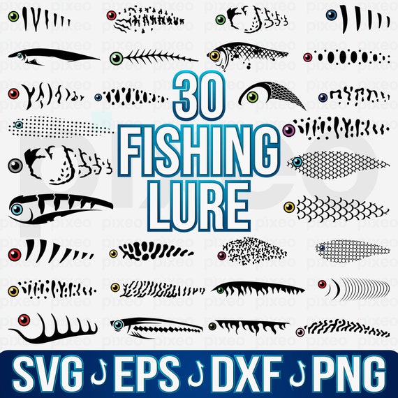 3 Fish Lure Digital Downloads Fish Lure Svg Fishing Lure 