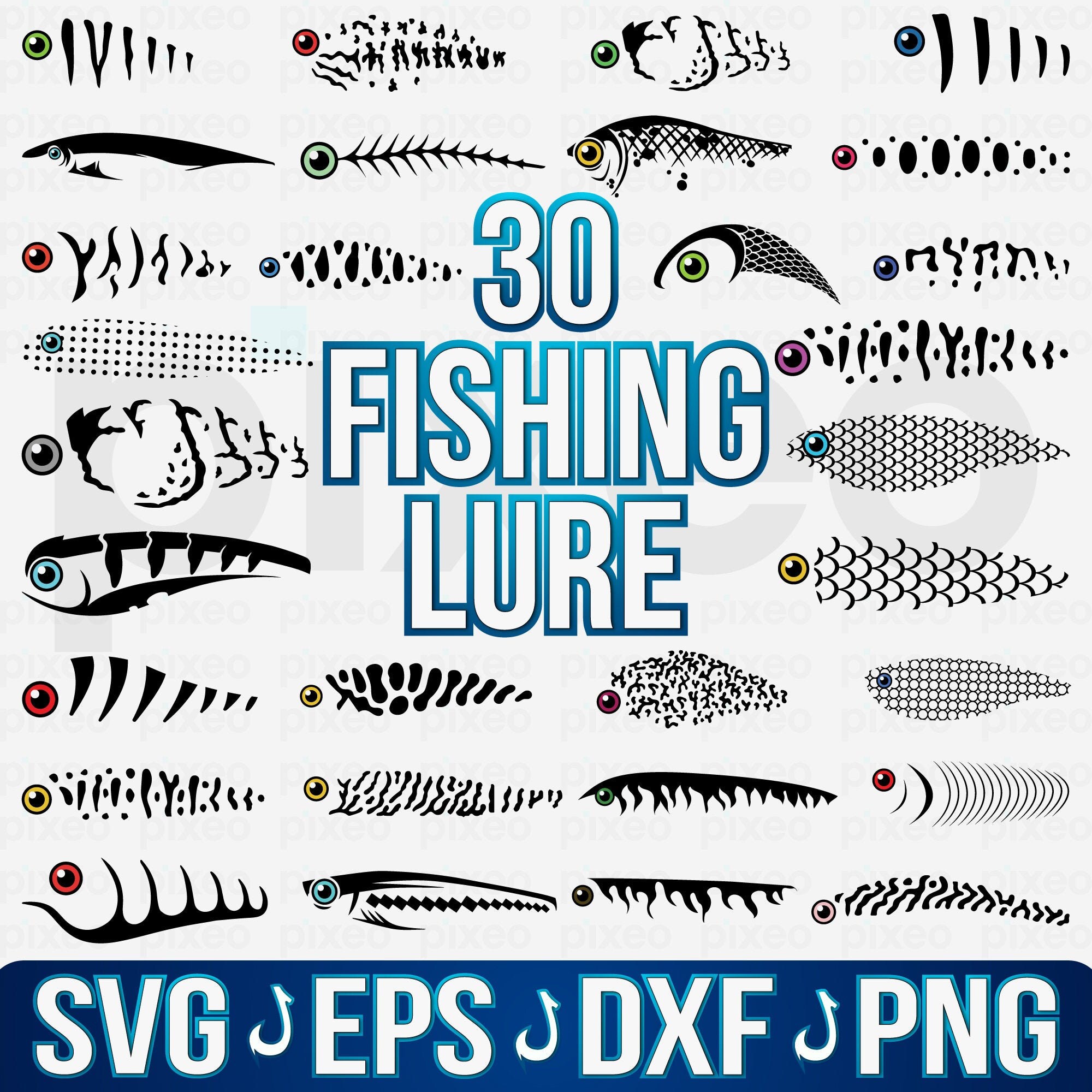 Printable Fishing Lure Stencils