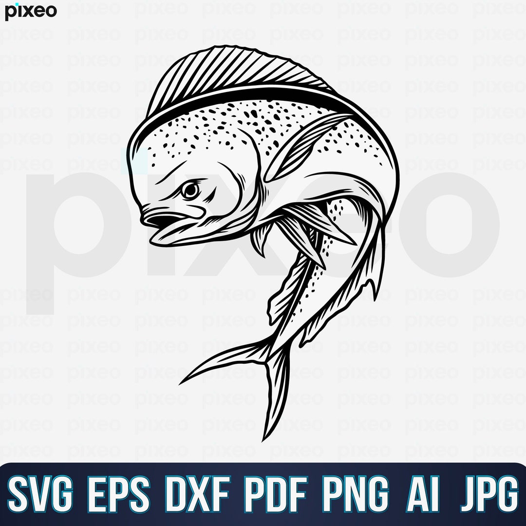 Mahi mahi Fishing Svg, Fishing Svg, Mahi mahi Fish Svg, Mahi mahi