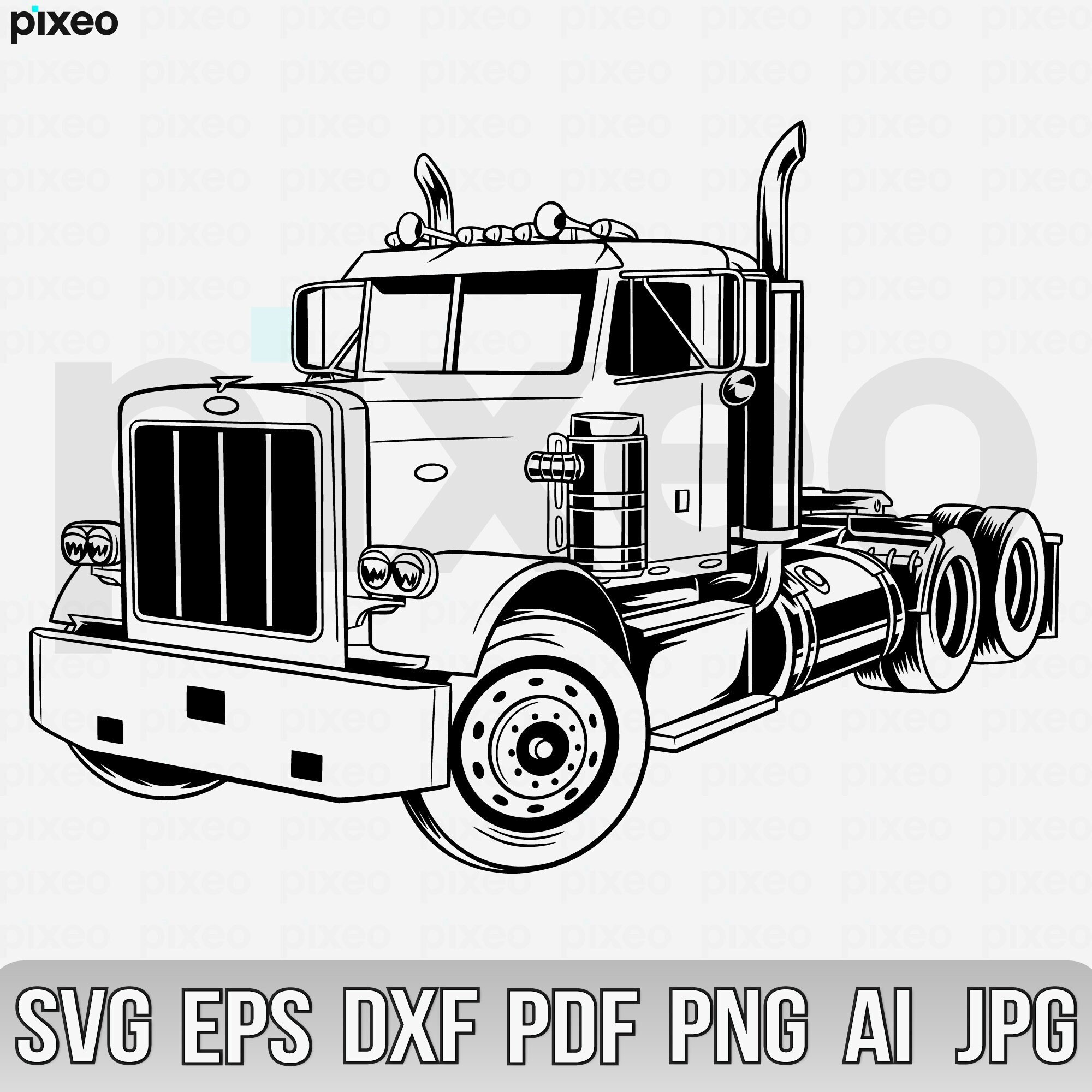 Semi Truck Svg Truck Svg Big Truck Clipart Truck Svg Truck - Etsy UK