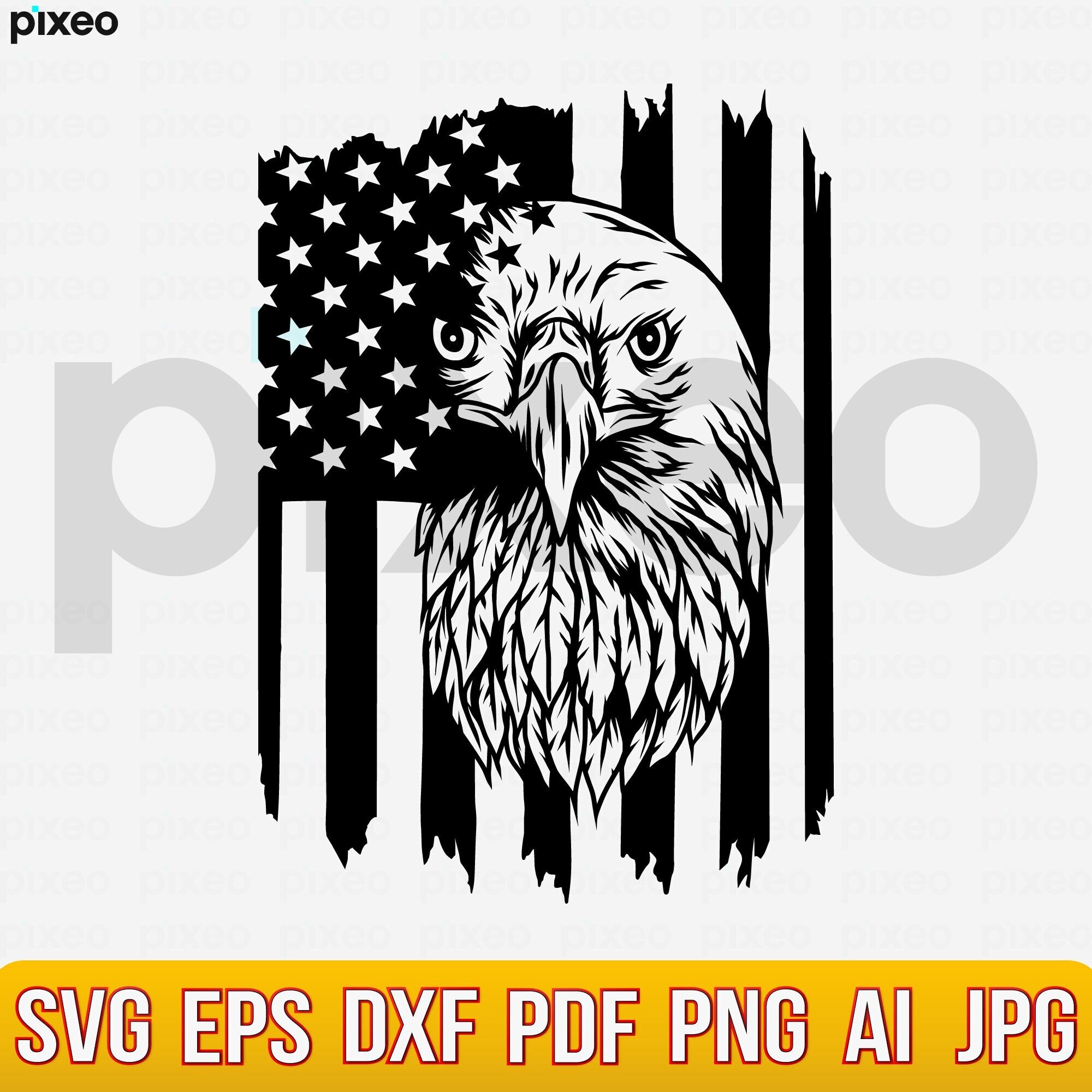 American Flag Eagle SVG: Patriotic USA 4th of July (digital Files) - Etsy