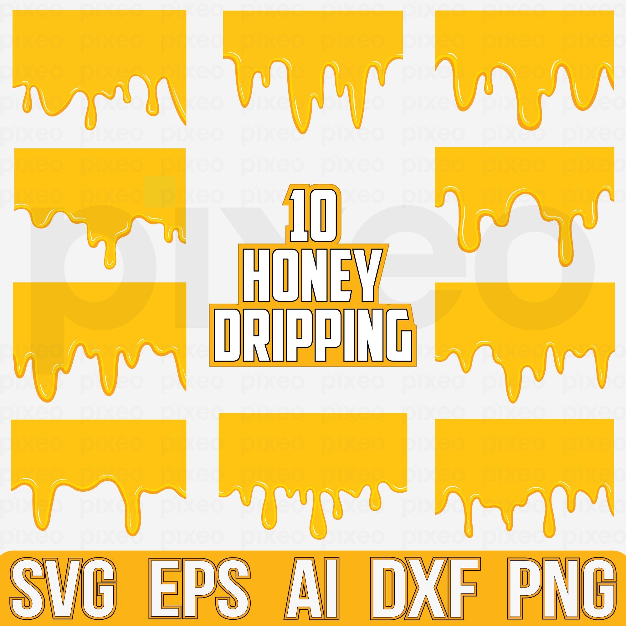 Honey Drip Svg Dripping Borders Svg Honey Bee Svg Honey Etsy España