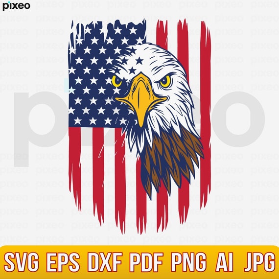 Eagle With American Flag Svg, American Flag Svg, Eagle Svg, Eagle Through Flag  Svg, Eagle Shirt, USA Patriotic Svg, 4th of July Svg Png Eps 