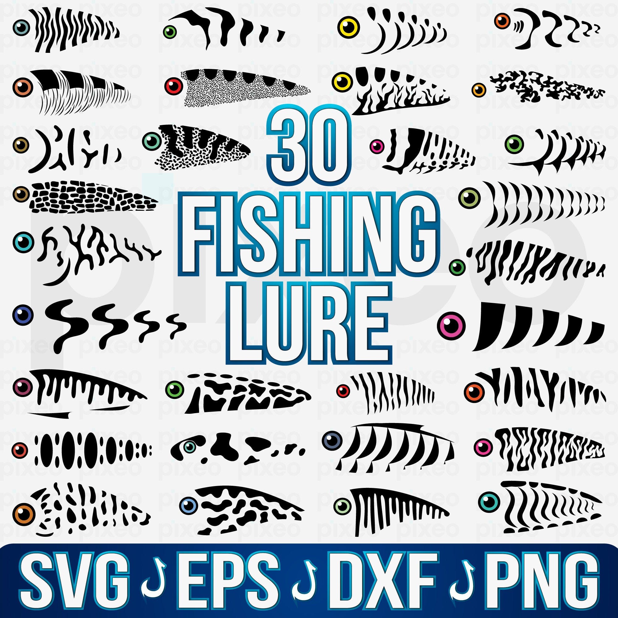 Fishing Lure SVG Fishing Lure Pattern SVG Fishing Lure Etsy