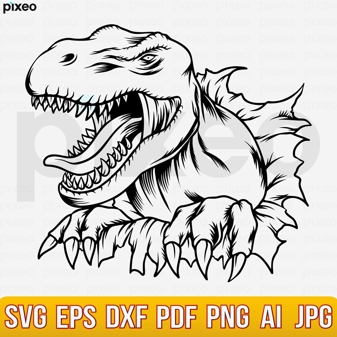 T Rex Svg, T Rex Scratch Svg, Dinosaur Svg, Tyrannosaurus Rex Svg, T