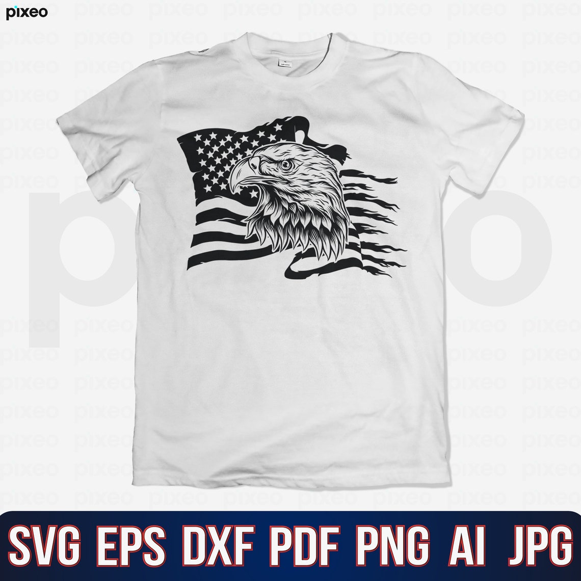Eagle With American Flag Svg American Flag Svg Eagle Svg - Etsy
