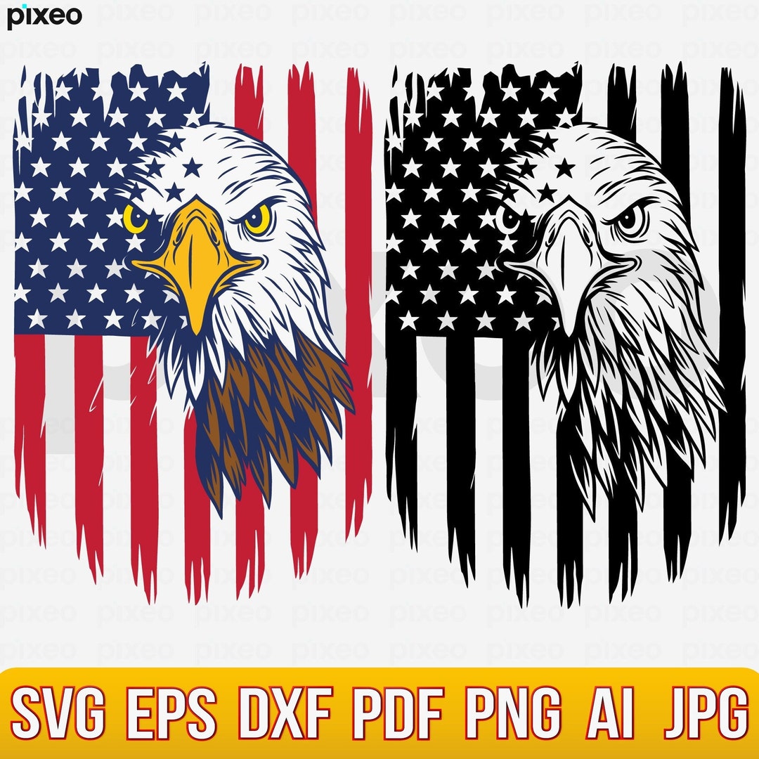 Eagle With American Flag Svg American Flag Svg (Instant Download) - Etsy