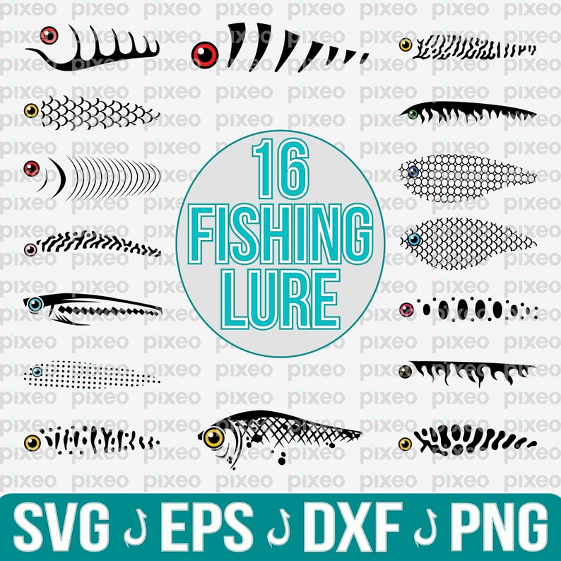 Download Fishing Lure SVG Fishing Lure Pattern SVG Fishing Lure | Etsy