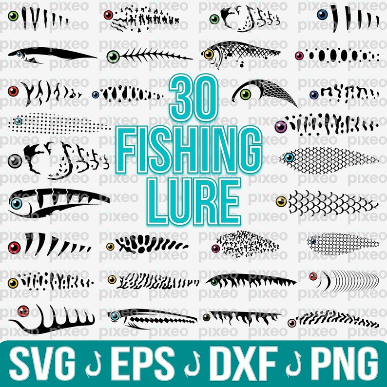 Download Fishing Lure SVG Fishing Lure Pattern SVG Fishing Lure | Etsy