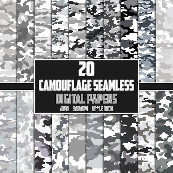 Witte Camouflage Digitaal Papier, Camouflage Naadloze Patronen, Camouflage Patroon, Camouflage Printable, Camouflage Clipart, Camouflage Jpg