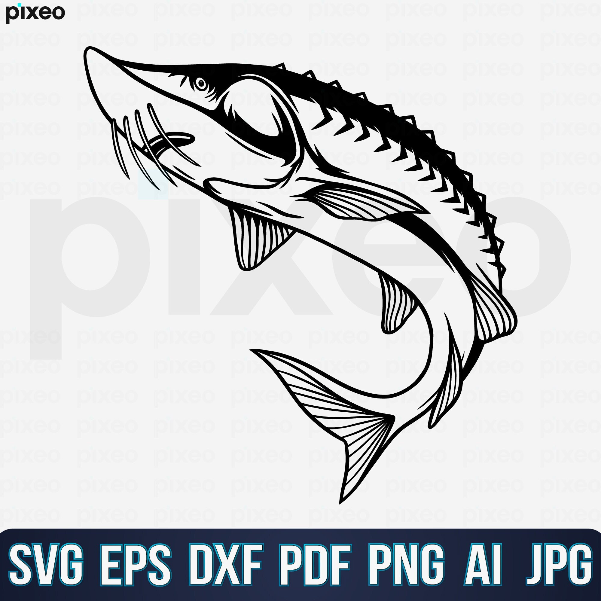 Sturgeon Fishing Svg Fishing Svg Sturgeon Fish Svg Sturgeon - Etsy Denmark