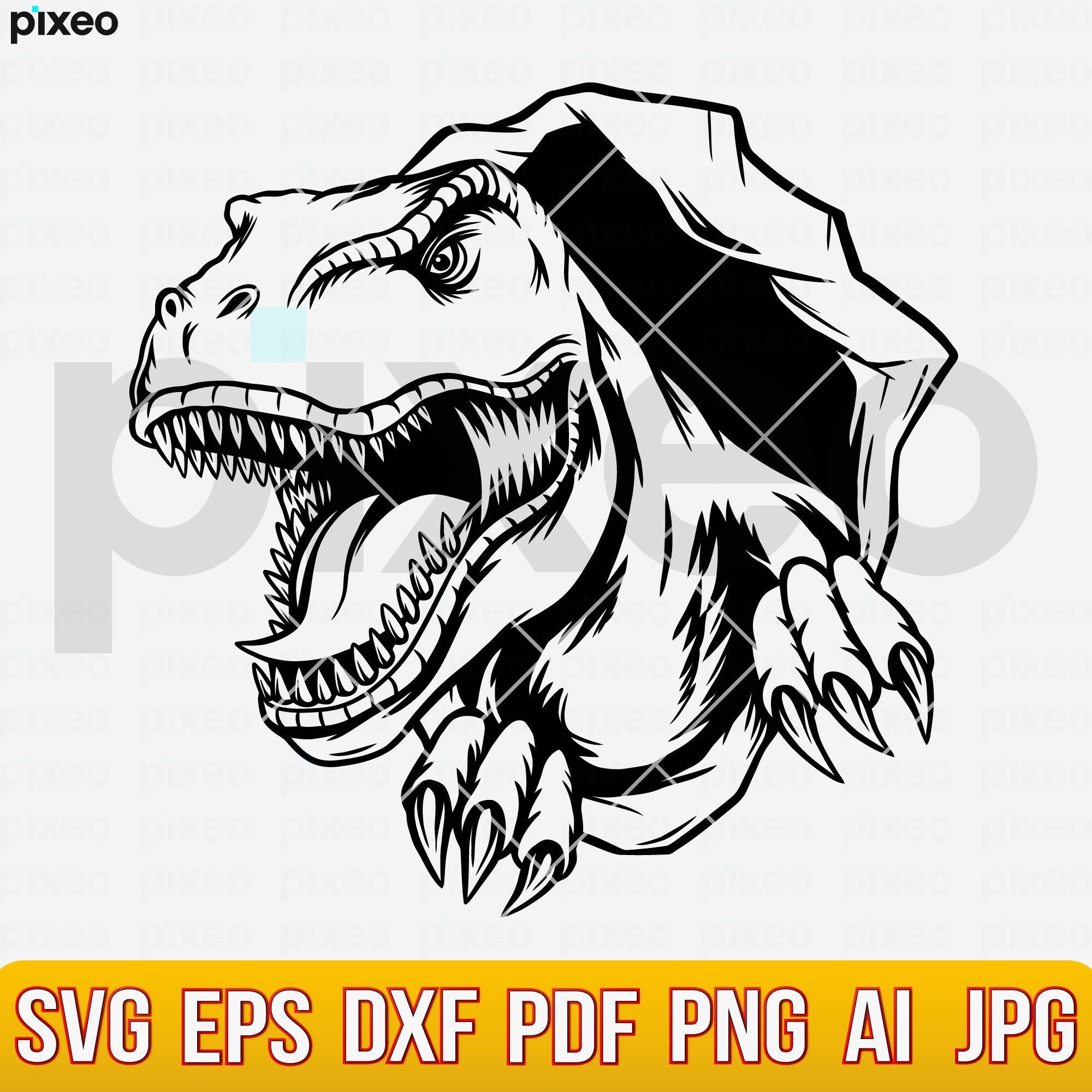 Design PNG E SVG De Tiranossauro Rex Desenhado Dinossauro Para Camisetas