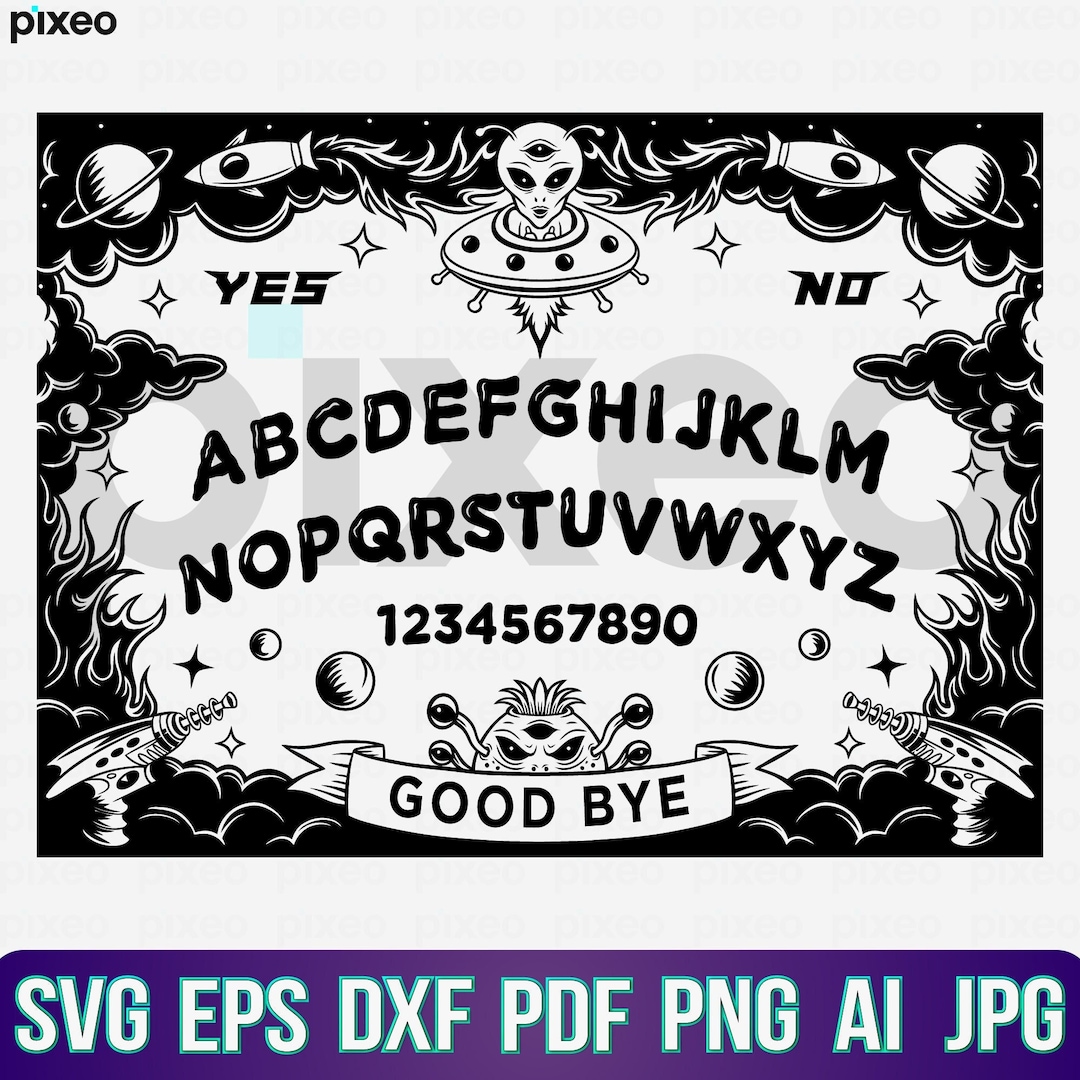 Ouija Board Svg, Ouija Board Game Svg, Dead Spirit Game Svg, Ouija