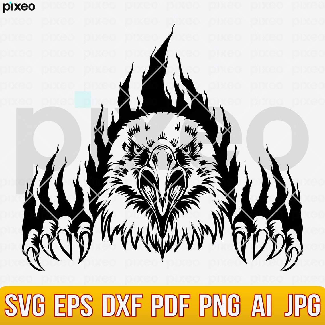 Eagle Claws Scratch SVG: Eagle Head Cut File (digital Download) - Etsy