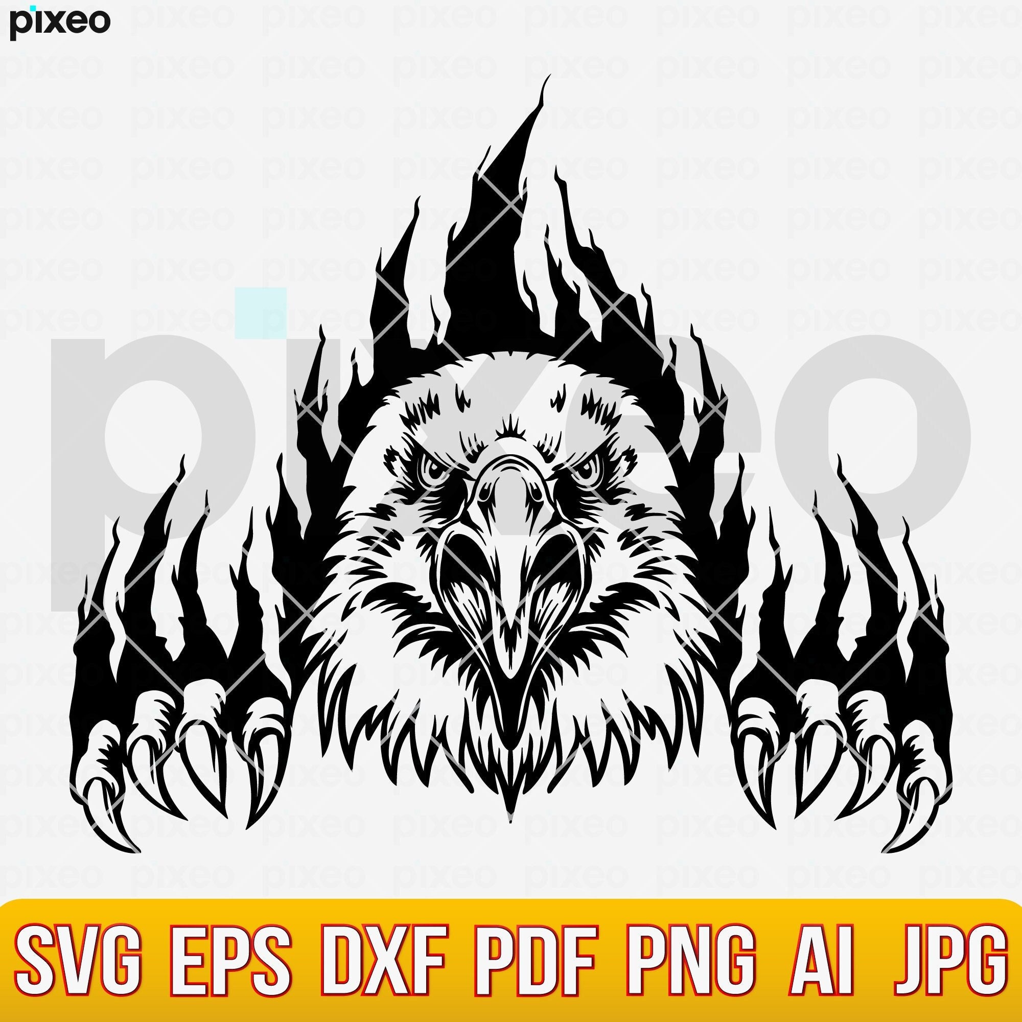 Eagle Claws Scratch SVG: Eagle Head Cut File (digital Download) - Etsy ...