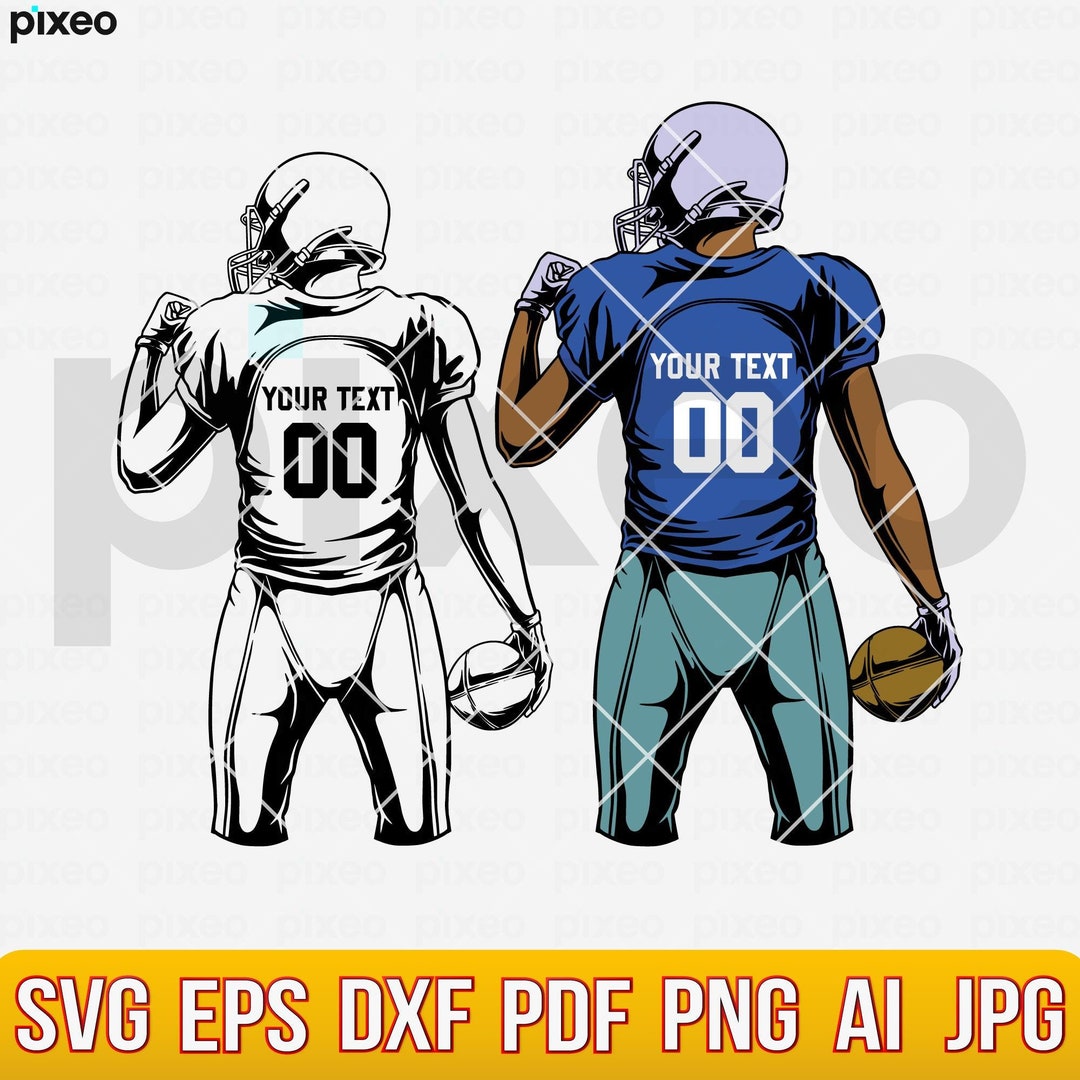 Customizable Football Player Svg, Layered Custom Football Svg ...