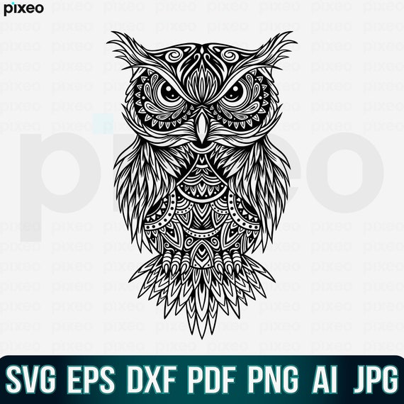 Owl Svg Owl Mandala Svg Owl Clipart Mandala Svg Owl Etsy