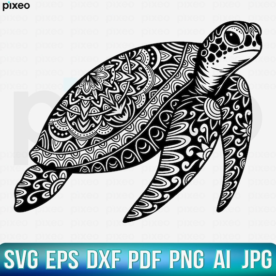 Turtle Mandala Svg Turtle Svg Mandala Svg Sea Turtle Svg - Etsy
