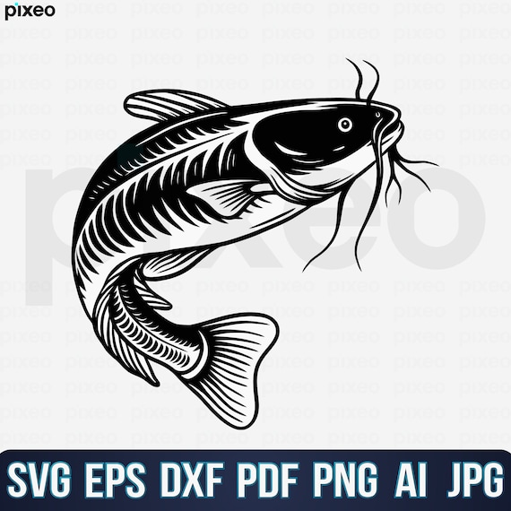 Catfish Fishing Svg Fishing Svg Catfish Fish Svg Catfish Etsy