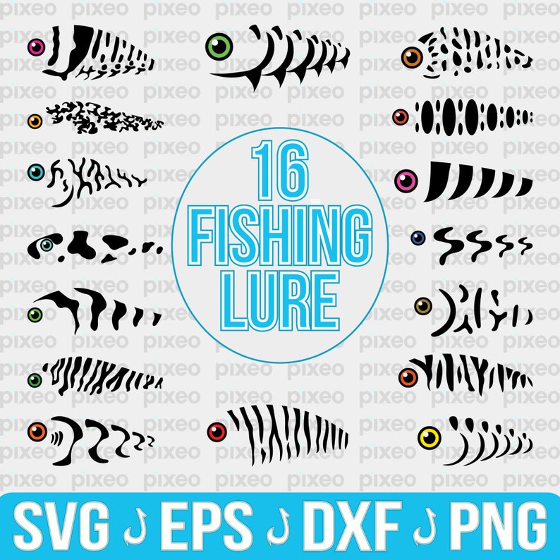 Download Fishing Lure Bundle SVG Fish Lure SVG Fishing Lure Tumbler ...