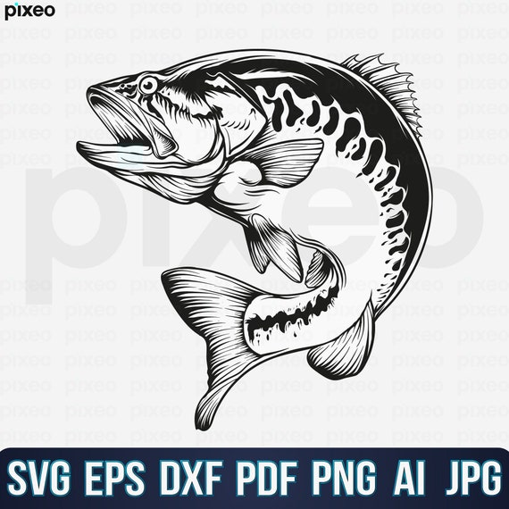 Largemouth Bass Fishing Svg, Fishing Svg, Bass Fish Svg, Bass Clipart, Bass  Vector, Bass Cricut, Bass Cut File, Fish Svg, Fish Hook Svg Png -   Canada