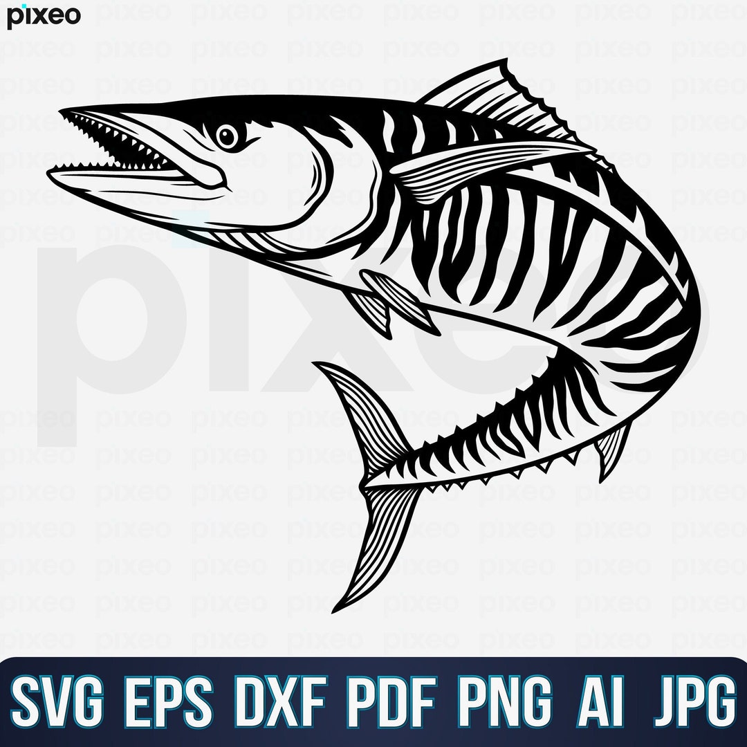 Mackerel Fishing Svg, Fishing Svg, Mackerel Fish Svg, Mackerel Clipart, Mackerel Vector