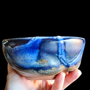 Soda Fired Stoneware Tea Bowl - Shino and Reitz Green Glaze - Handmade Ceramic Chawan - Wabi Sabi Pottery - One of a Kind