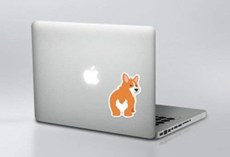 Stickeroonie Cute Corgi Butt Dog Sticker Decal Laptop Cell Phone Cover 4 x 3