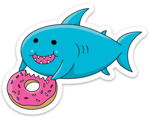 Stickeroonie Sticker Decal Cute Fat Whale Shark Eating Donut - Etsy Canada Stickeroonie Sticker Decal Cute Fat Whale Shark Eating Donut - Etsy Canada