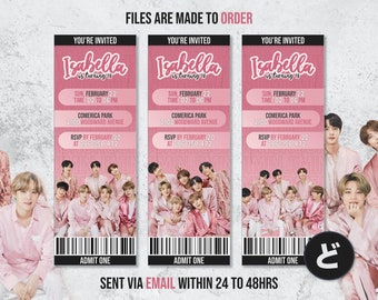 Bts Invitation Etsy