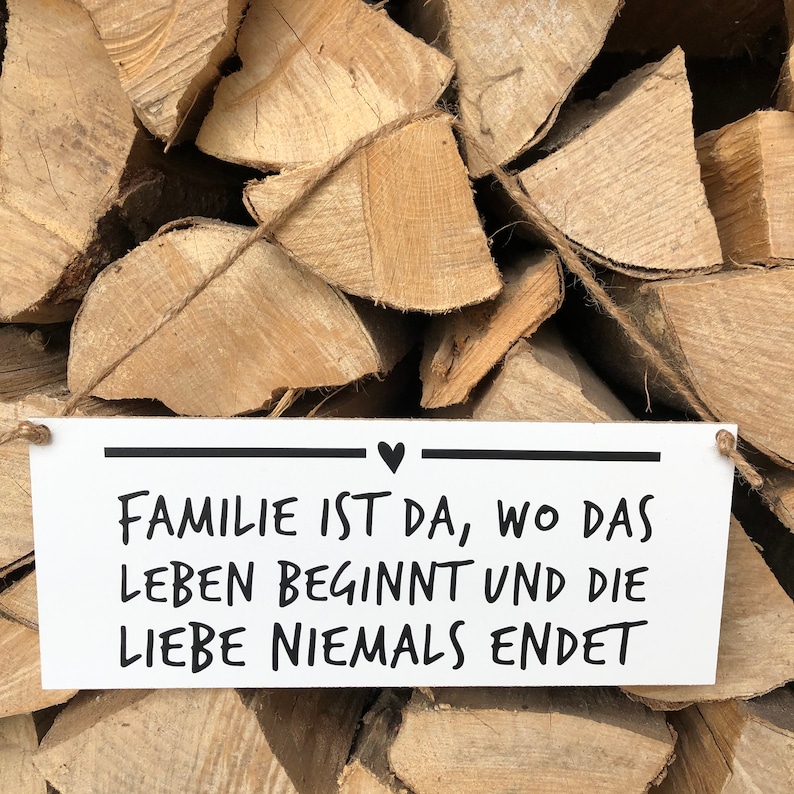 Schild Familie ist da wo das Leben beginnt und die Liebe Etsy
