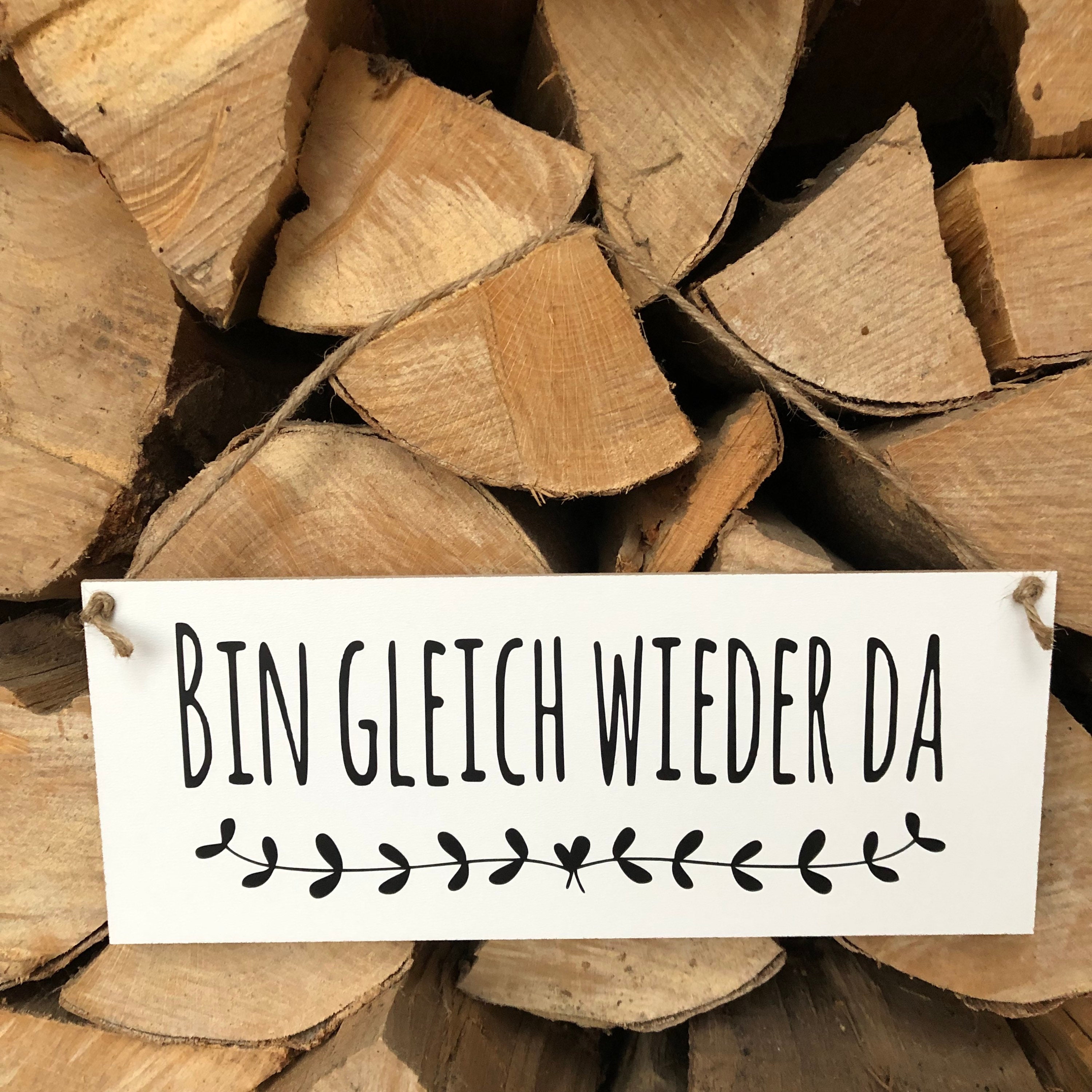 Schild Bin gleich wieder da Etsy