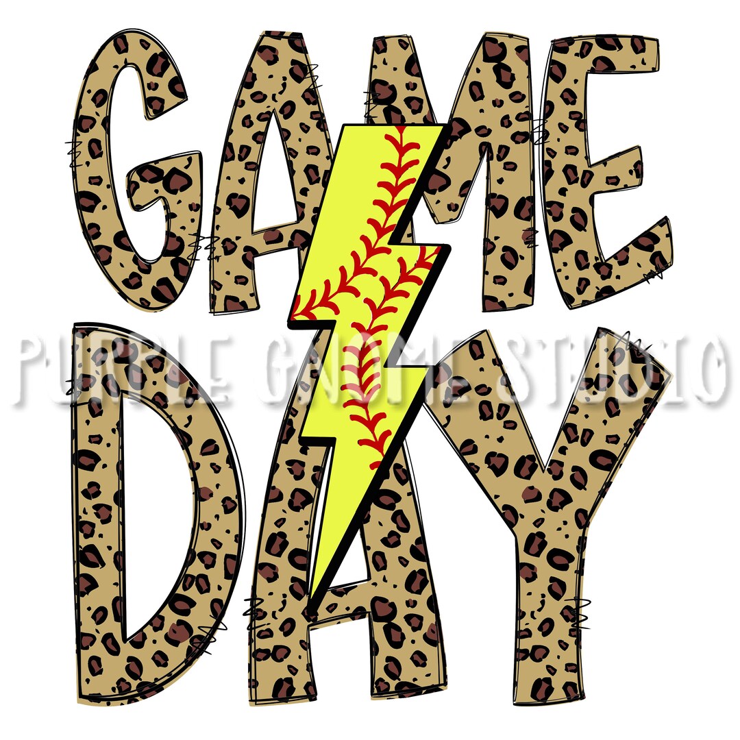Game Day, Softball Game Day, Softball, Lightning Bolt, Sublimation, PNG, Digital Files, 300DPI