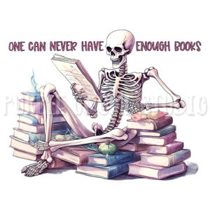 One Can Never Have Enough Książek PNG, Książki PNG, Sublimacja Książek, Pobieranie Cyfrowe, 300 DPI, Natychmiastowe Pobieranie