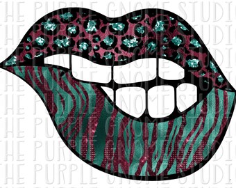 Lips, Biting Lips, Sublimation, PNG Files, Digital Files, 300DPI, Instant Download