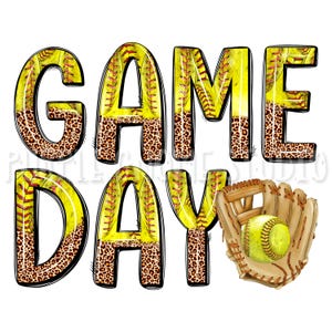 Softball Game Day, Softball, Game Day, Sublimation, PNG, Digital File, 300 DPI, Instant Download