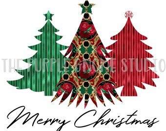 Árvores de Natal, Feliz Natal, PNG, Sublimação, Digital, 300 DPI, Download Instantâneo