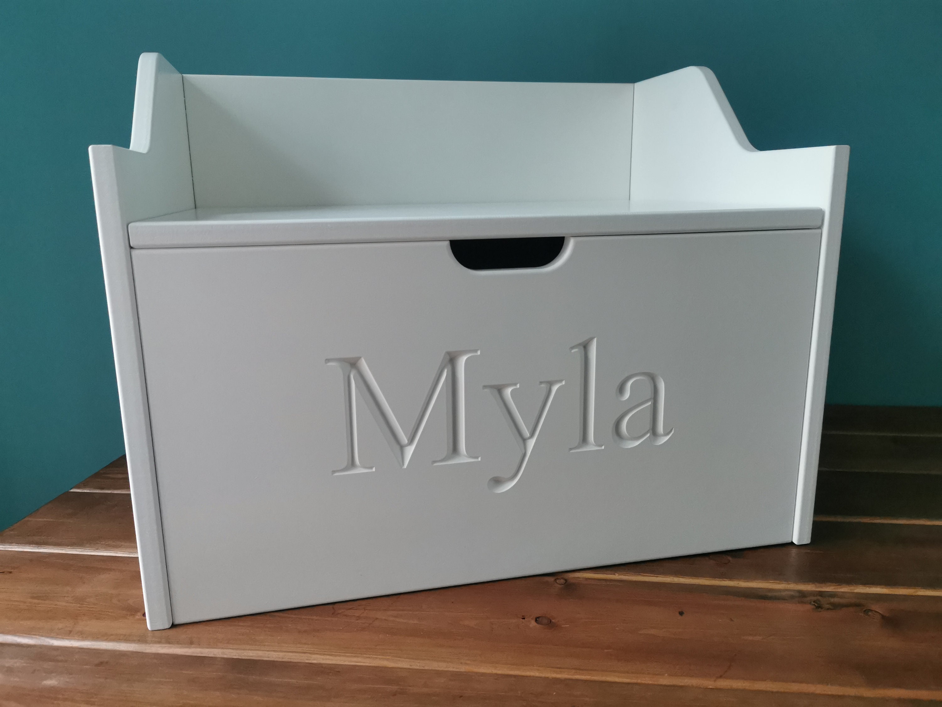 Personalised Toy Box Engraved Storage Soft Close Lid Etsy UK