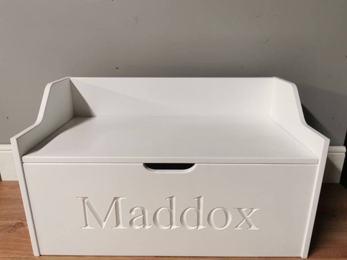 Personalised Toy Box Engraved Storage Soft Close Lid | Etsy