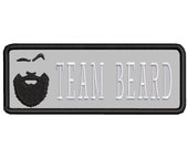 Team Beard - Embroidered Patch Iron Sew-On Hook Decorative Biker Badge Emblem Applique Funny Humor DIY For Jackets Shirts Hats Backpacks