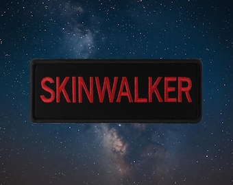Skinwalker Patch/Bügelbild/Cryptid Creatures/Horror Patches/Gestickte Applikation zum Aufnähen, Jacken, Kostüme, Kleidung, Halloween