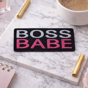 Boss Babe Patch/Iron-On Patch/Motivational Empowerment/Embroidered Sew-On  Appliqué for Clothing, Vest/Jacket, Hats, Backpacks, Tote Bags