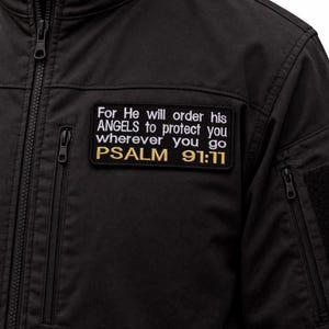 Psalm 91:11 Bijbelvers en Schriftpatch/opstrijkpatch/religieus cadeau/christelijke motorrijder/geborduurde opnaaistenen voor kleding hoed rugzak afbeelding 7
