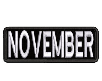 BIRTHDAY "NOVEMBER BIRTHDAY" PATCH-Iron On Embroidered Applique