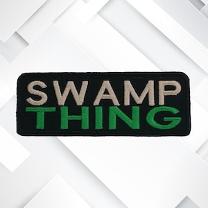Swamp Thing – Embroidered Iron-On/Sew-On Cryptid Patch for Jackets, Vests, Costumes, Backpacks, Comic Fans, X-Files Lovers, & Mythical Gear