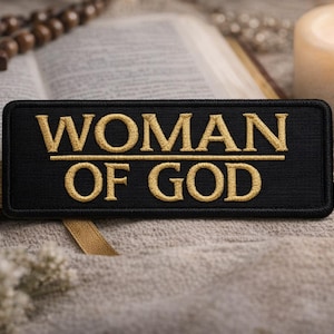 Woman of God Patch/Iron-On Patch/Christian Faith Gifts/Religious Bible Patches/Embroidered Sew-On Appliqué for Clothing Vest/Jackets Hats