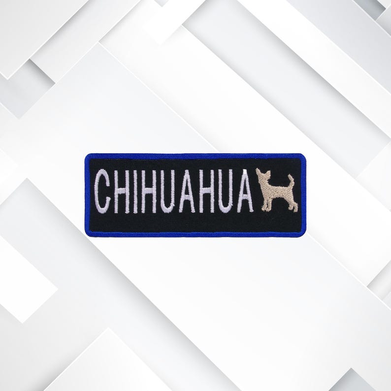 Patch chihuahuahond/opstrijkpatch/speelgoedpatch/familiehuisdier/cadeau Sassy-hond/geborduurde opstikapplicatie voor kledingvest/jas hondentuig afbeelding 18