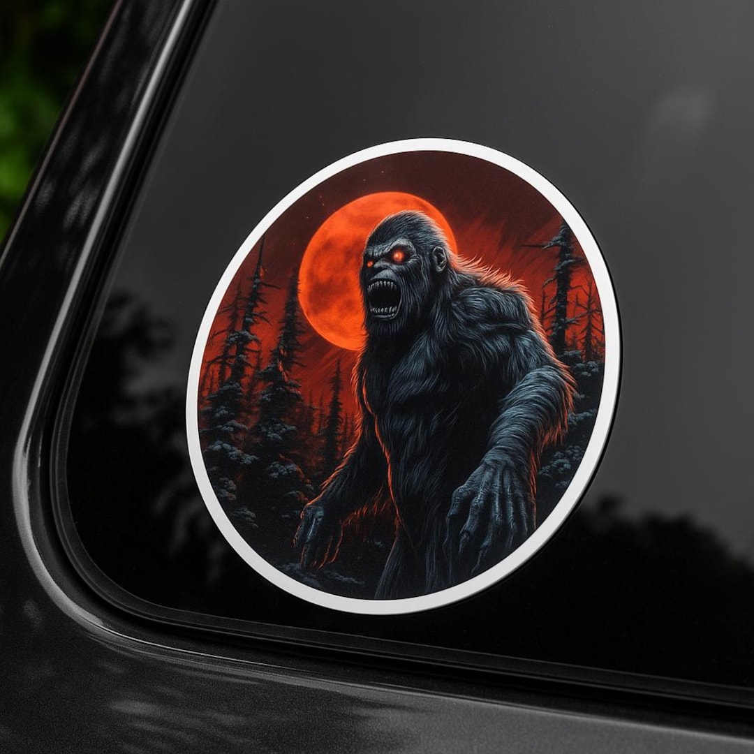 Bigfoot Vinyl Stickers Decals/sasquatch Decal/cryptid Decal for Laptop ...