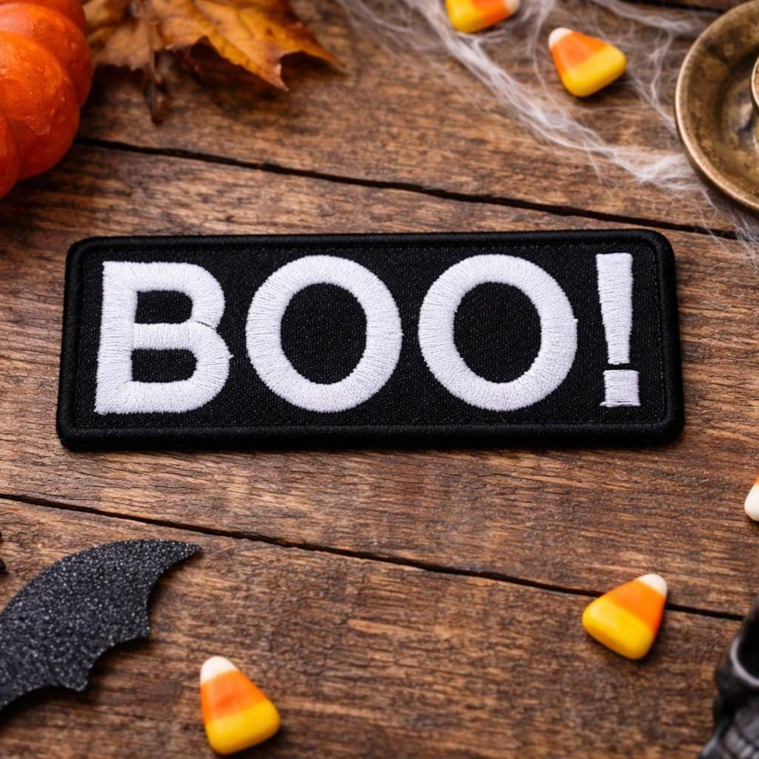BOO Patch/iron on Patch/kids Patches/halloween Costume Decor/spooky ...